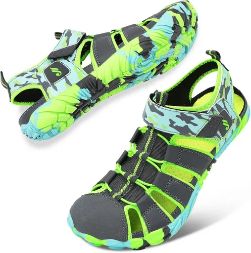 Vista 2 de JIASUQI Zapatos de agua atléticos para senderismo, descalzos, para natación, deportes, caminar, para mujeres y hombres
