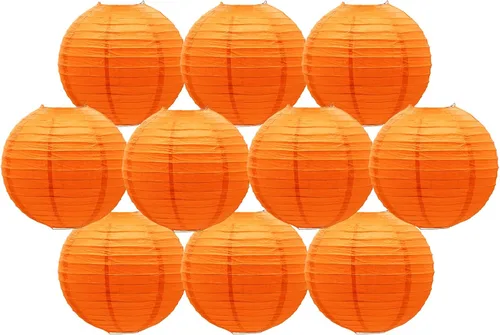 Vista 8 de Linternas de papel doradas chinas, japonesas, colgantes, redondas, para decoración de fiesta de Año Nuevo y Año Nuevo Lunar (12 unidades)