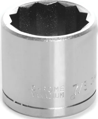 Vista 13 de Performance Tool W38812 Enchufe de 12 puntas, unidad de 3/8 de pulgada, 12 mm Chrome vanadium steel. Polished nickel chrome finish. Designed to