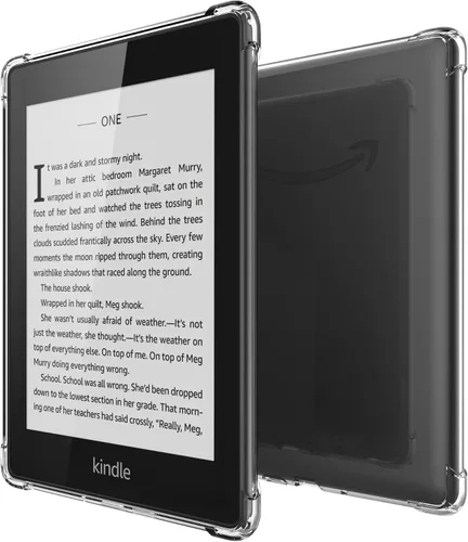Vista 5 de Funda transparente para Kindle Paperwhite de 5ª/6ª/7ª generación de lector electrónico (versión 2012-2017, modelo EY21 y DP75SDI) – Carcasa trasera