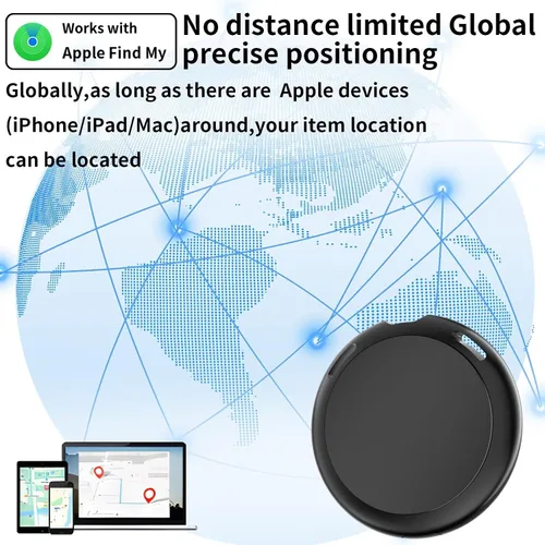 Vista 2 de Paquete de 2 rastreadores GPS para vehículos que funcionan con Find My (solo iOS) Buscador de artículos de automóvil en tiempo real, cobertura