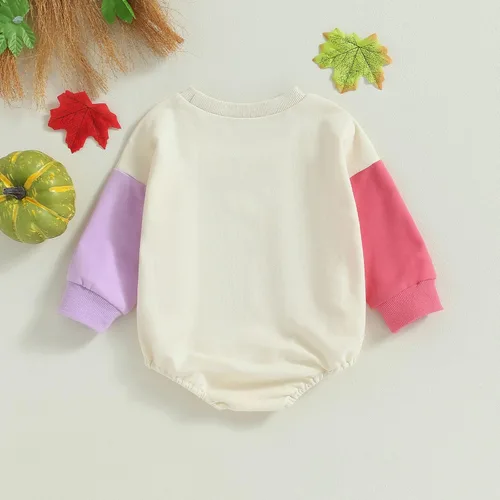 Vista 4 de Traje de Halloween para bebé, niño, niña, sudadera de calabaza, mameluco de burbujas, suéter de gran tamaño, ropa de otoño e invierno