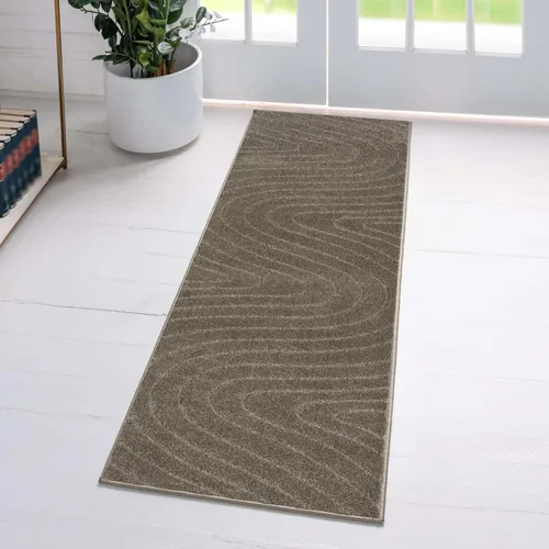 Vista 16 de LUXE WEAVERS Alfombra de Área Moderna Geométrica de Ondas Beige 2x3