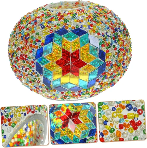 Vista 4 de DOITOOL Elegante pantalla decorativa para el hogar, pantalla de cristal de reemplazo para lámparas de mosaico, cubierta de lámpara de mesa de diseño