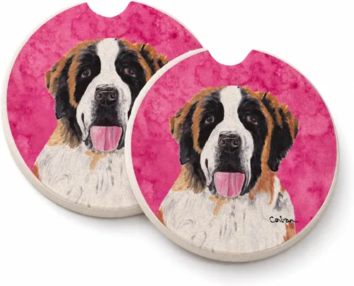 Vista 56 de Caroline's Treasures SS4767-BUCARC - Juego de 2 portavasos para automóvil, diseño de bulldog inglés, absorbentes para automóvil, portavasos