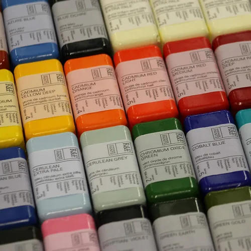 Vista 5 de R&F Handmade Paints - Juego de pinturas encáusticas de alta calidad, tonos cromáticos, 6 colores, multicolor