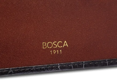 Vista 5 de Bosca Vinatge Croco - Cartera pequeña plegable CrocoMarrón Oscuro Vinatge Croco - Cartera plegable pequeña