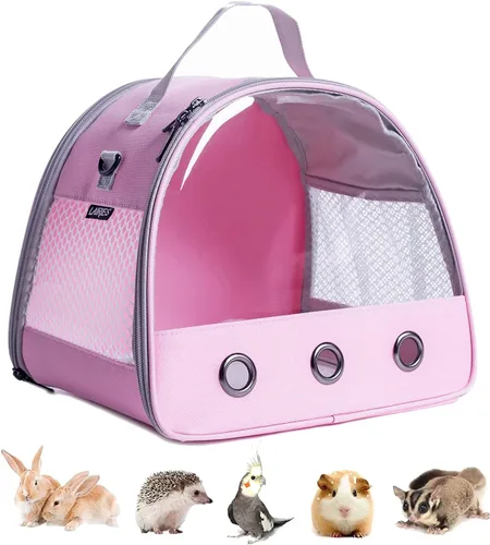 Vista 14 de Mochila de conejillo de indias, burbuja de cápsula espacial con ventana para animales pequeños, mochila para conejillo de indias, pájaro, conejito