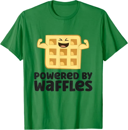 Vista 5 de Camiseta de gofres para el desayuno con diseño de gofres, Blanco, S