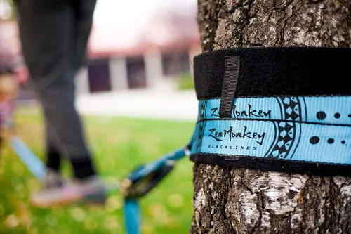 Vista 5 de Protectores de Árboles por ZenMonkey Slacklines, Perfectos para Slacklines, Ninjalines, Tirolesas, Columpios de Árbol, con Correas Guía