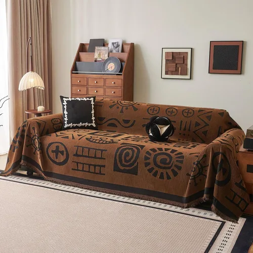 Vista 31 de DREAMINGO Funda de Sofá de Chenilla Beige Bohemia Geométrica Jacquard para Sofá de 3 Cojines Antideslizante Seccional Forma de L para Perros
