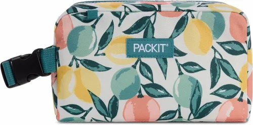 Vista 26 de PackIt Caja de aperitivos congelable, color negro, fabricada con tecnología EcoFreeze, plegable, reutilizable, cierre de cremallera con asa
