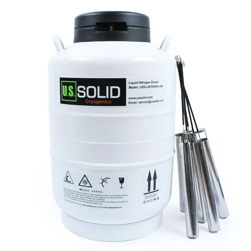 Vista 13 de U.S. SOLID Contenedor criogénico de 10 L, depósito tipo tanque de nitrógeno líquido LN2 con correas, 6 envases