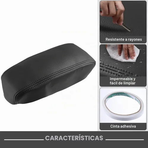 Vista 3 de Almohadilla de consola central de automóvil, impermeable, protector de caja de asiento, color negro para Toyota 4Runner 1996-2002