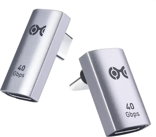 Vista 10 de Cable Matters Kit Combo de Adaptador USB-C de Ángulo Recto de 40Gbps, Hasta [Video 4K@240Hz, Carga de 240W, Transferencia de Datos de 40Gbps]