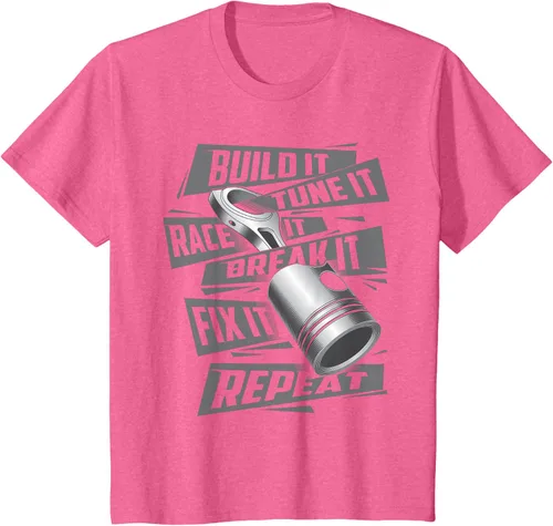 Vista 57 de Build It Tune It Race It Break It - Camiseta para entusiastas de los coches de carreras, talla S Negro
