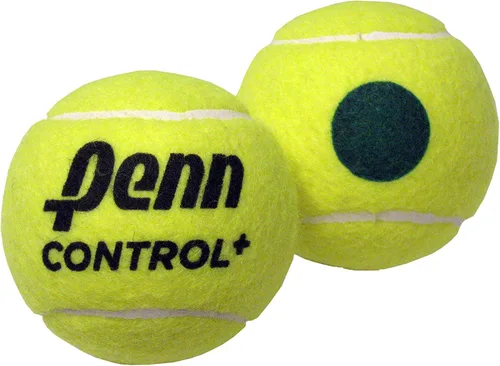 Vista 2 de Penn Control Plus Tennis Balls - Youth Felt Green Dot Tennis Balls for Beginners, 1 Can 3 Balls