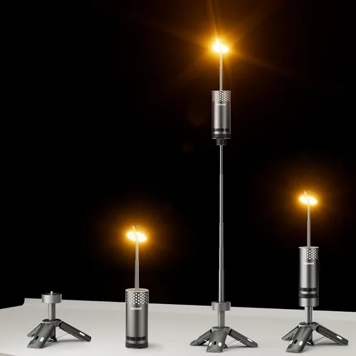 Vista 8 de Luces de Camping Recargables, Linterna de Camping Desmontable con Soporte, Lámpara de Campamento Telescópica Impermeable, Luz de Trabajo Magnética