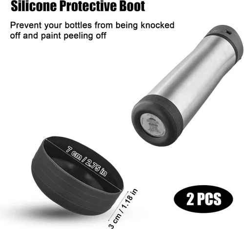 Vista 2 de 2 botas de silicona para Contigo Ashland Chill de 24 onzas, funda inferior Negro