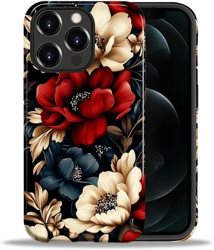 Vista 66 de ZHEGAILIAN Funda para iPhone 11, carcasa dura a prueba de golpes + silicona suave 2 en 1 híbrida, parachoques a prueba de caídas - Vidrio manchado
