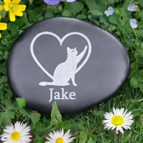 Vista 6 de Regalos conmemorativos para gatos, piedra conmemorativa personalizada para mascotas, lápida conmemorativa para gatos, marcadores de tumbas de gatos