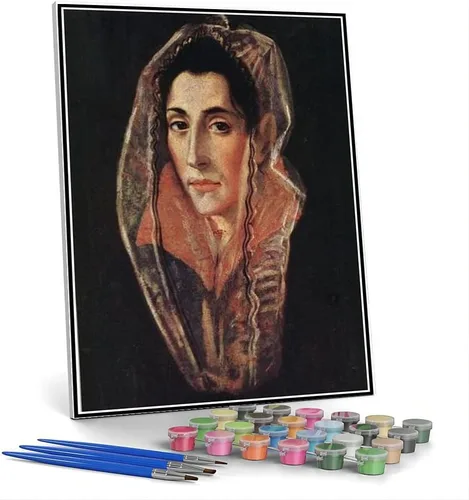 Vista 7 de Kits de pintura por números para adultos y niños festín en la casa de Simón Pintura por El Greco DIY pintura al óleo por números Kits de pintura por