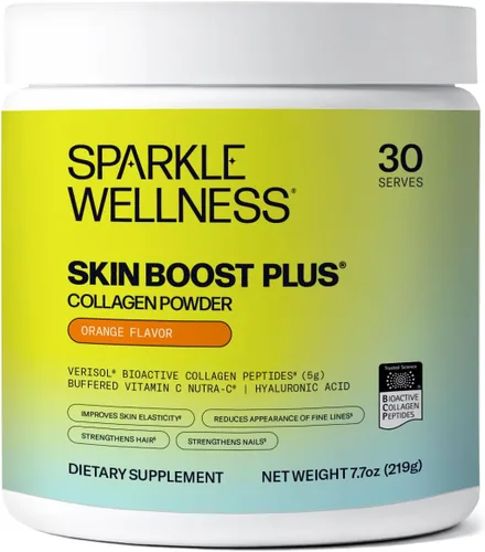 Vista 19 de Sparkle Wellness VERISOL - Péptidos de colágeno hidrolizados bioactivos Polvo de colágeno con vitamina C y ácido hialurónico para la salud