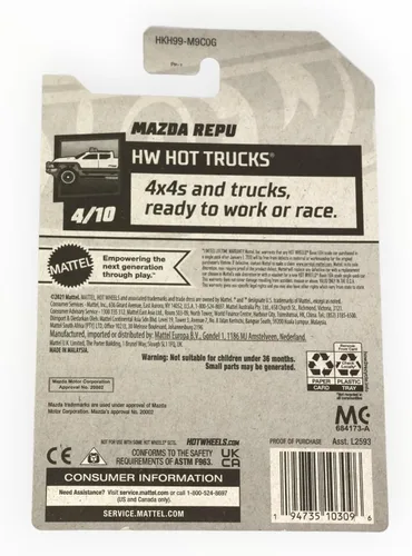 Vista 2 de Hot Wheels Mazda Repu, HW Camiones calientes 4/10