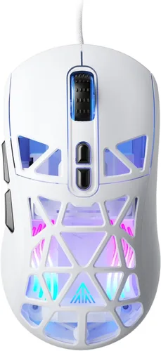 Vista 13 de SOLAKAKA SM802 - Ratón inalámbrico para juegos, 10000 DPI, triple modo con cable/BT 5.0/2.4GHz con botón lateral, mouse macro programable RGB