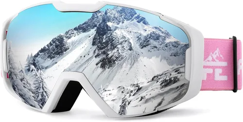 Vista 14 de FEISEDY Ski Goggles, OTG Snow Sport Goggles for Adult Youth, Anti-Fog UV400 Protection Bendable Dual-Lenses B2961