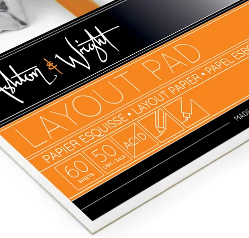 Vista 2 de Ashton and Wright - Bloc de diseño semitransparente A4 - Papel de 1.76 oz/m² - 60 hojas - Paquete de 2