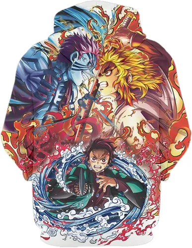 Vista 2 de GDTRH Sudadera con capucha de anime impresa en 3D, sudadera con capucha para adultos y jóvenes