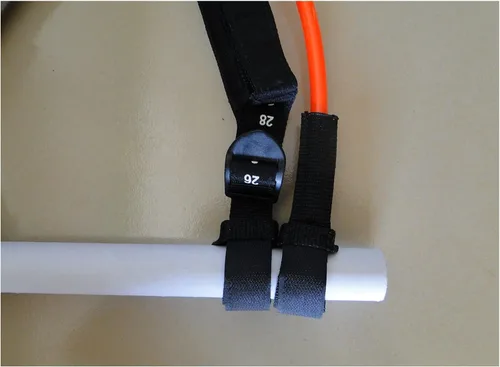 Vista 2 de Tablas de remo inflables, 2 unidades, 22 a 34 pulgadas, correa de arnés ajustable para windsurf, correa de seguridad de alta elasticidad, accesorio
