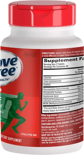 Vista 10 de Move Free MSM 1500 mg (por porción) con glucosamina y condroitina - tabletas avanzadas de apoyo para articulaciones, para flexibilidad de movilidad