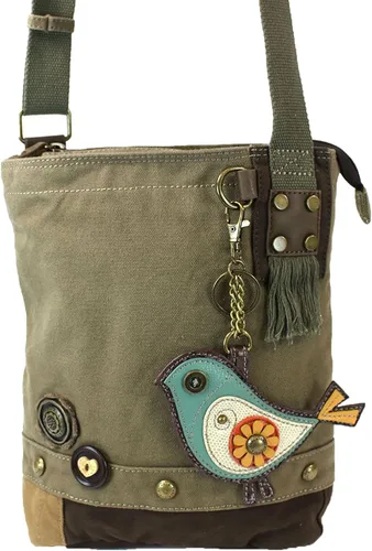 Vista 2 de Chala Patch - Bolso cruzado para mujer color oliva, Multi