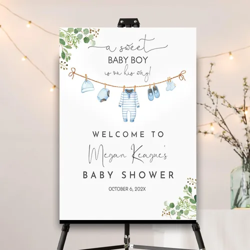 Vista 12 de Letrero personalizado de flores silvestres para baby shower, letrero de bienvenida para baby shower, decoración de fiesta de plástico con estacas