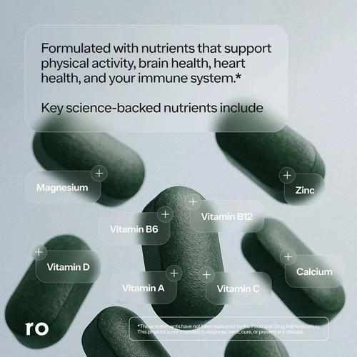 Vista 3 de Ro Daily Multivitamínico para hombres Apoya la actividad física, la salud del cerebro y el corazón y el sistema inmunológico con 23 nutrientes