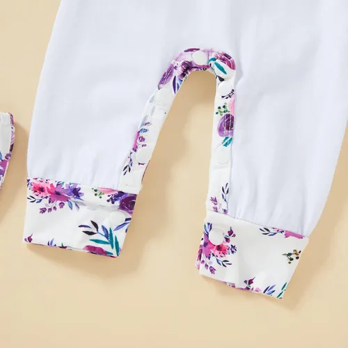 Vista 6 de GRNSHTS Conjunto de ropa para bebé recién nacida, mameluco con estampado de letras, sombrero+diadema para llegar a casa