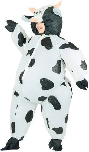 Vista 4 de Bodysocks Fancy Dress Disfraz inflable de vaca para adultos (talla única)