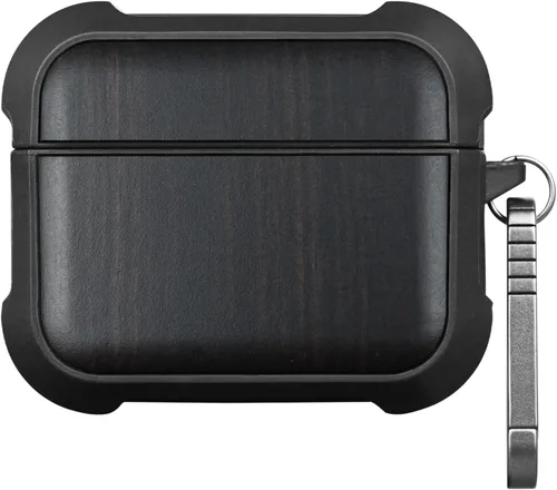 Vista 10 de Carveit - Funda de madera maciza para AirPods Pro 2, bandera estadounidense, color negro