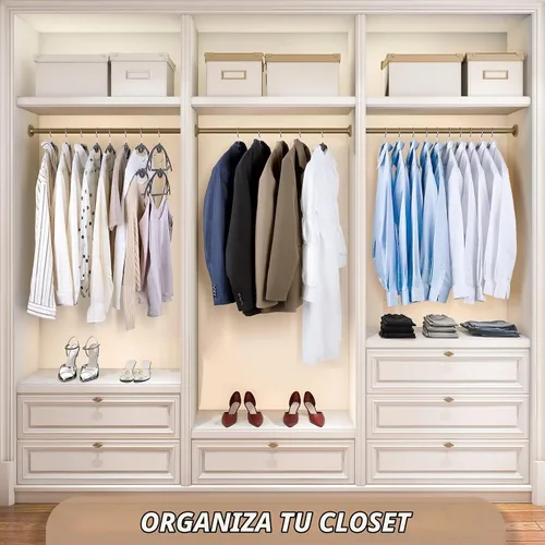 Vista 7 de Perchas de plástico negras para ropa, paquete de 30 Negro