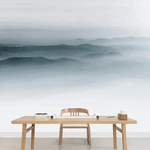 Vista 25 de wall26 Adhesivo mural removible para pared, vista aérea, bosque verde, montaña, lago, naturaleza, desierto, fotografía, realismo, paisaje rústico