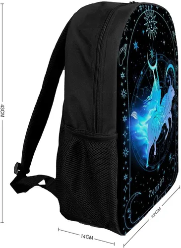 Vista 2 de Mochila de Constelación 3D Zodiac Impreso Mochila de Viaje Mochila Portátil Casual Mochila Mochila Mochila Escolar Ligera, Tauro., Mochilas de viaje