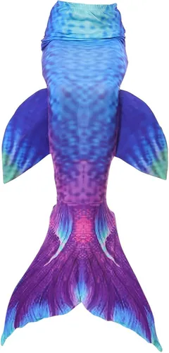 Vista 2 de GALLDEALS - Bañador de cola de sirena para natación para niños niñas adultos sin monofín