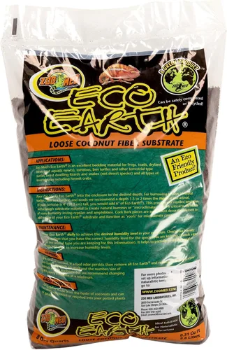 Vista 2 de Sustrato de fibra de coco, suelto, para zoológico, 8 cuartos, de Eco Earth , Paquete de 10