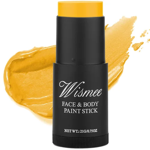 Vista 13 de Palo de pintura facial blanca de payaso, cobertura completa, maquillaje de cuerpo blanco para Halloween, cosplay, bromista, zombi, vampiro