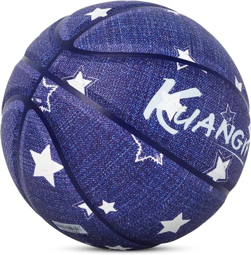 Vista 2 de Kuangmi Hip-hop Street Basketball, Standard Official Size 7 29.5", Indoor & Outdoor Street Basket Ball