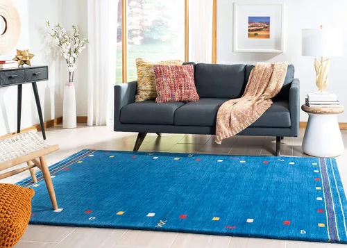 Vista 15 de SAFAVIEH Himalaya Collection - Alfombra de pasillo, 2.3 x 6 pies, azul, hecha a mano, de lana tribal bohemia, ideal para zonas de alto tráfico