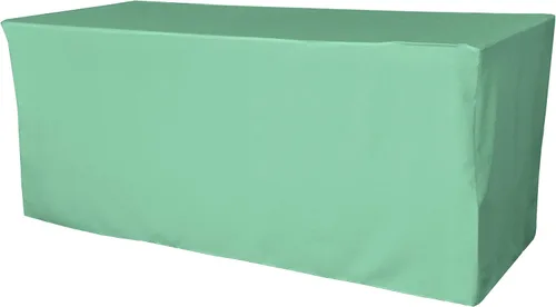 Vista 23 de LA Linen Mantel ajustable de popelina de poliéster, 96.2 in de largo x 30.0 in de ancho x 76.2
