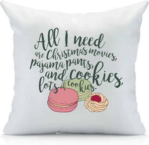 Vista 11 de Oh, Susannah Funda de almohada de 18 x 18 pulgadas con texto en inglés "Baby Its Cold Outside So Let's Cuddle", funda de almohada de Navidad